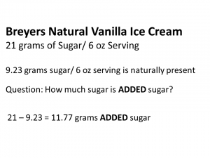 breyers ice cream 11.77 grams added sugar