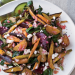 Roasted beet and carrot with goat cheese dressing