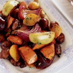 Root Vegetable Pan Roast with Chestnuts and Apples
