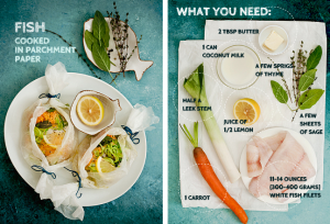 Thyme Coconut Fish in Parchment Paper