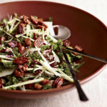 kale and apple salad with pancetta and candied pecans