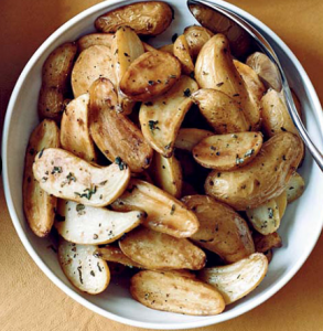 lemony salt roasted fingerling potatoes