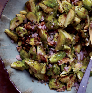 roasted brussels sprouts with capers walnuts and anchovies